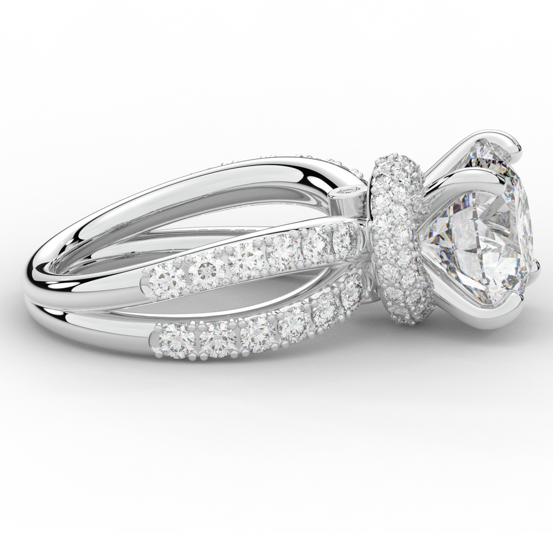 6.25CT.TW ROUND LAB DIAMOND ENGAGEMENT RING