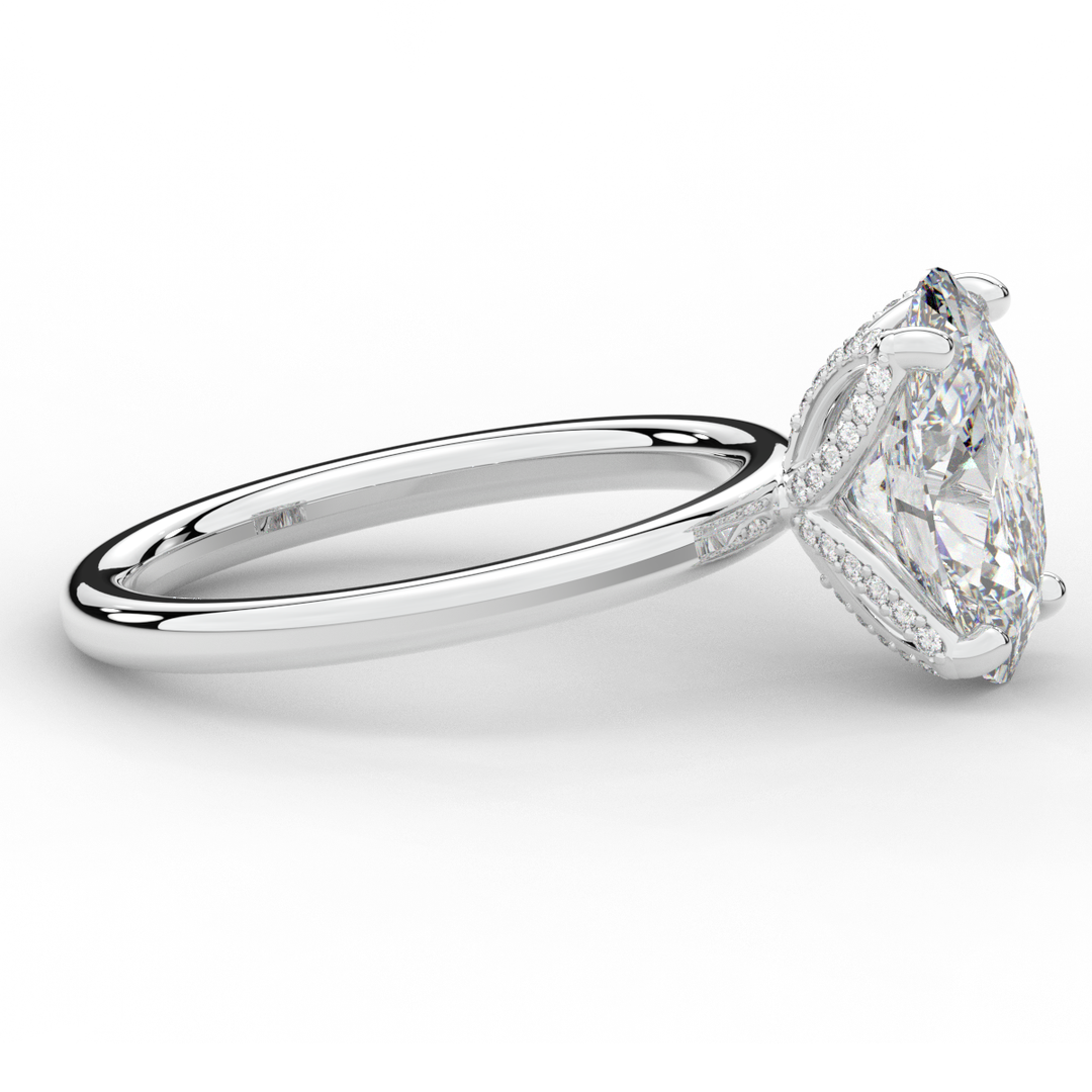 3.10CT.TW OVAL LAB DIAMOND ENGAGEMENT RING