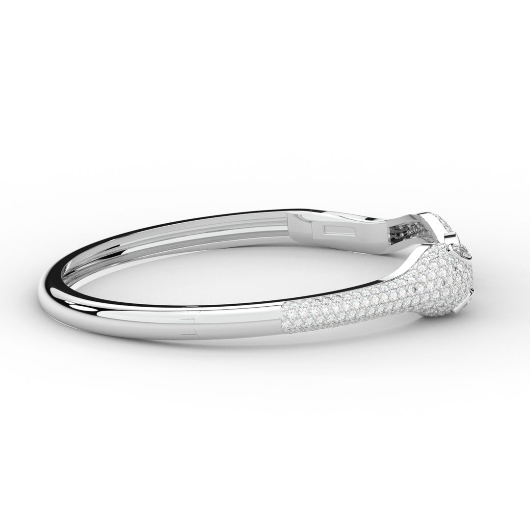 2.00CT.TW ROUND AND PEAR LAB DIAMOND SNAKE BANGLE