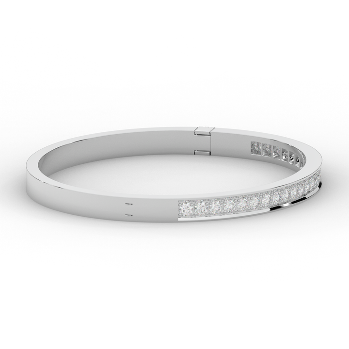 1.25CT.TW ROUND LAB DIAMOND BANGLE