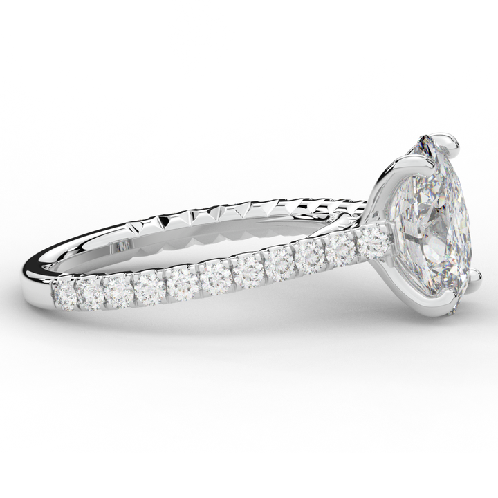 2.40CT.TW OVAL LAB DIAMOND ENGAGEMENT RING