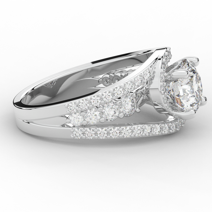 3.30CT.TW ROUND LAB DIAMOND ENGAGEMENT RING