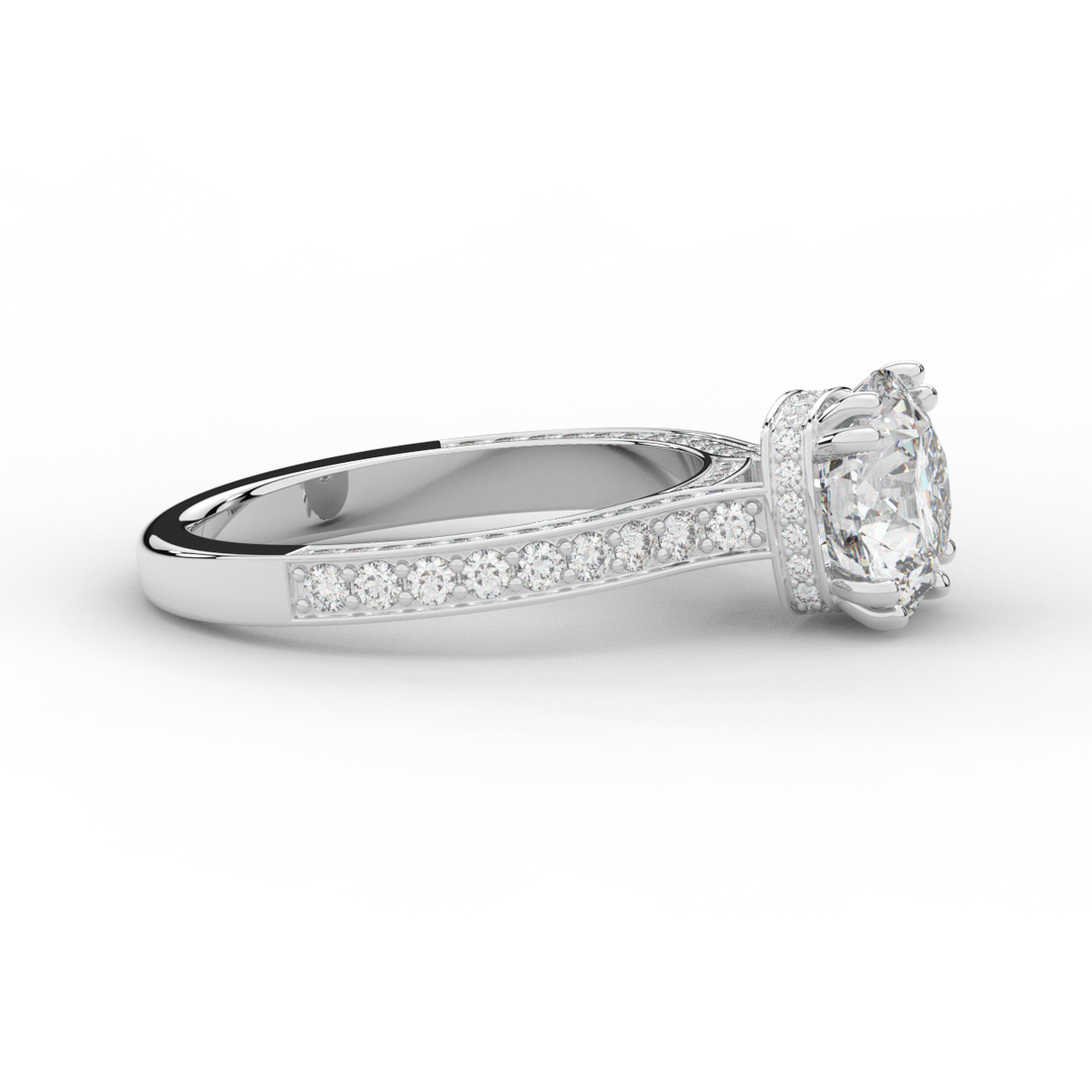 2.60CT.TW ROUND LAB DIAMOND SOLITAIRE ENGAGEMENT RING