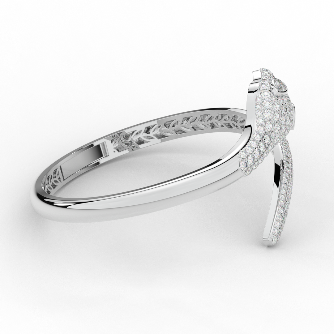 3.75CT.TW ROUND AND PEAR LAB DIAMOND SNAKE BANGLE