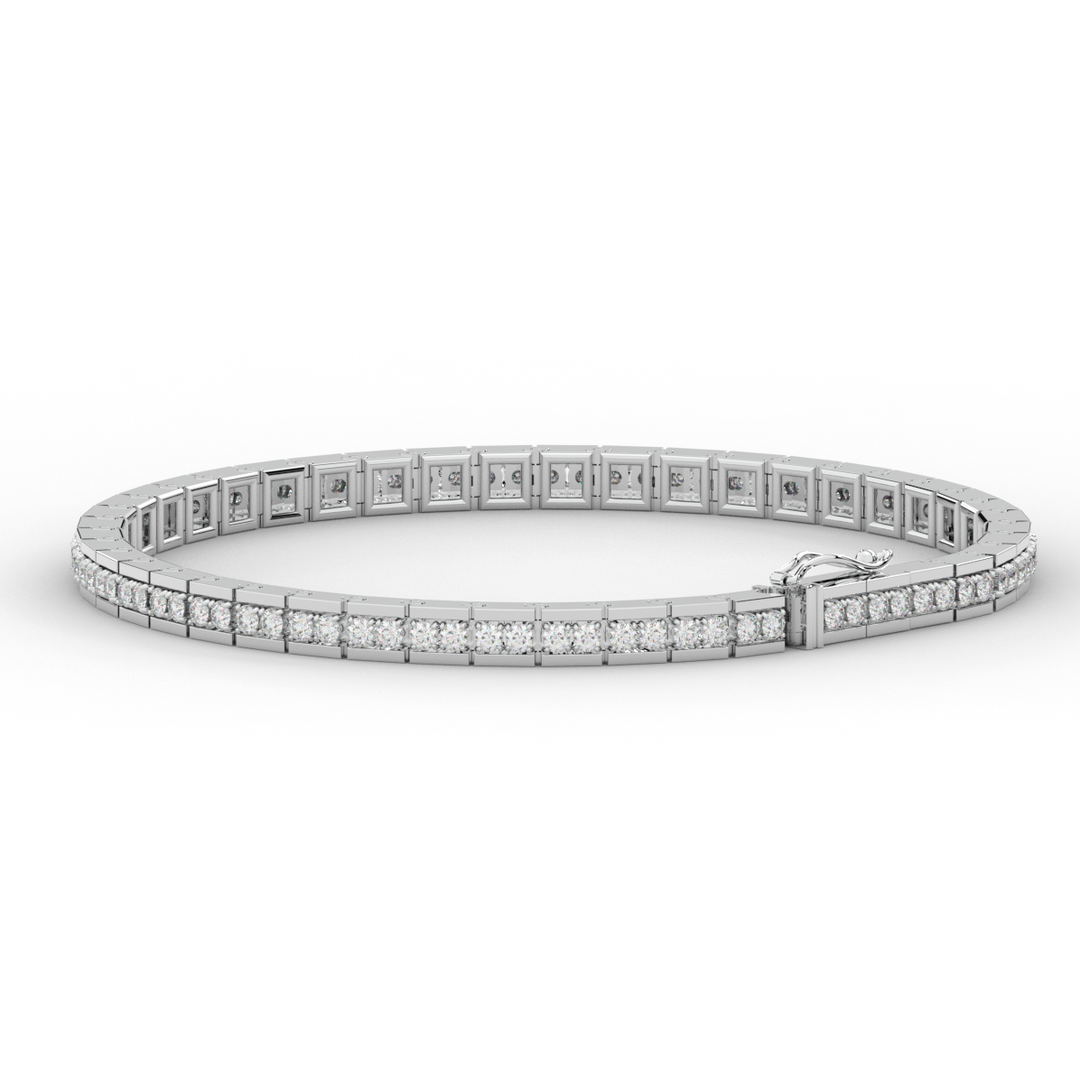 1.90CT.TW ROUND LAB DIAMOND TENNIS BRACELET - Nazarelle