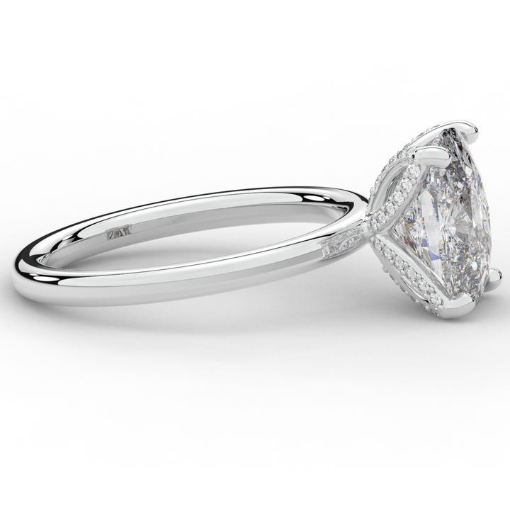 3.10CT.TW CUSHION LAB DIAMOND ENGAGEMENT RING