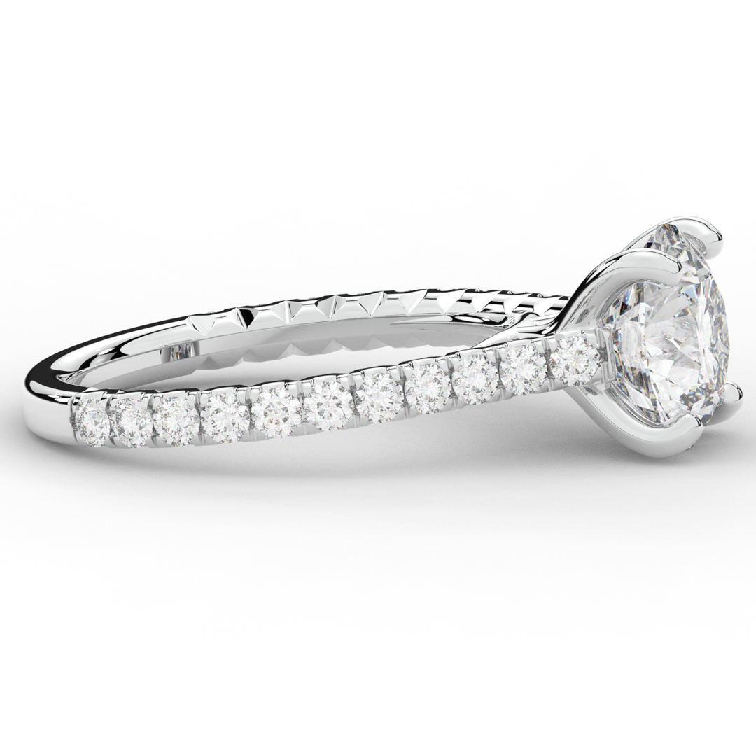 2.40CT.TW ROUND LAB DIAMOND ENGAGEMENT RING