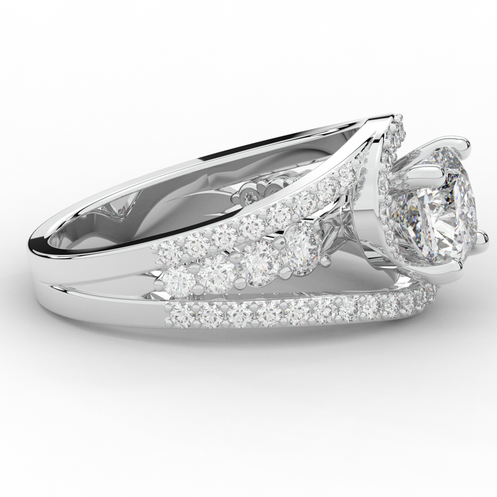 3.30CT.TW CUSHION LAB DIAMOND ENGAGEMENT RING