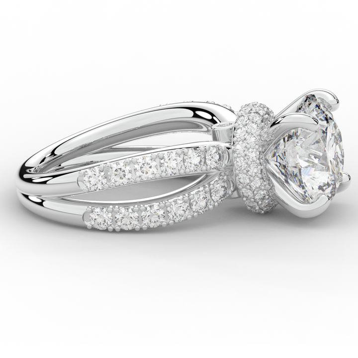 6.25CT.TW ROUND LAB DIAMOND ENGAGEMENT RING