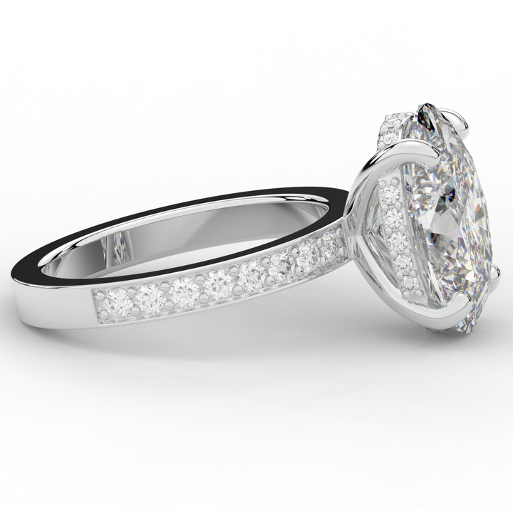 4.30CT.TW OVAL LAB DIAMOND BAND ENGAGEMENT RING