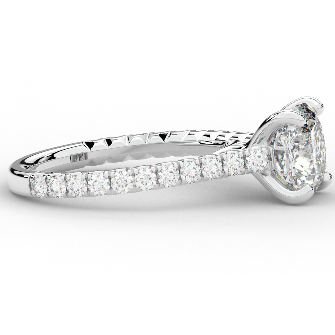 2.40CT.TW CUSHION LAB DIAMOND ENGAGEMENT RING