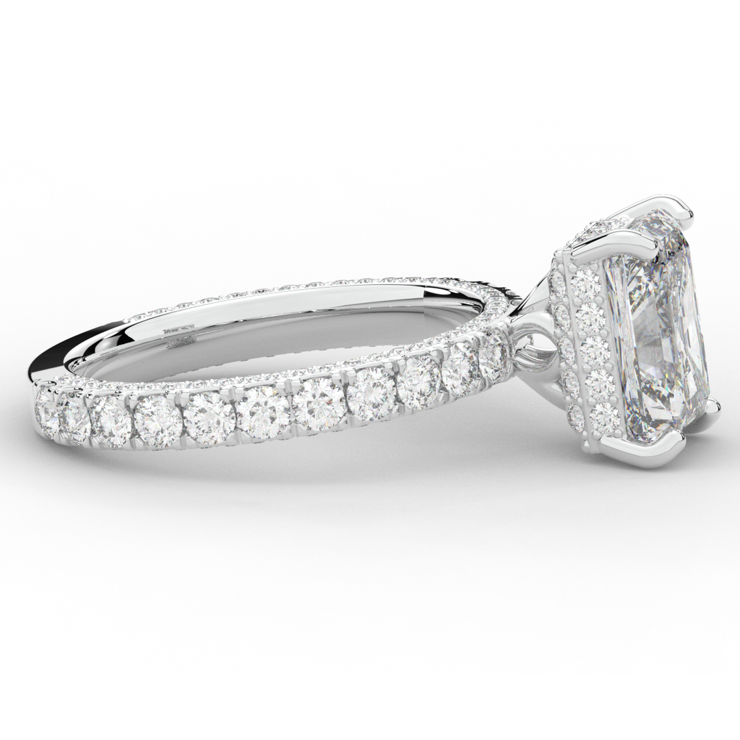 3.00CT.TW RADIANT LAB DIAMOND ENGAGEMENT RING