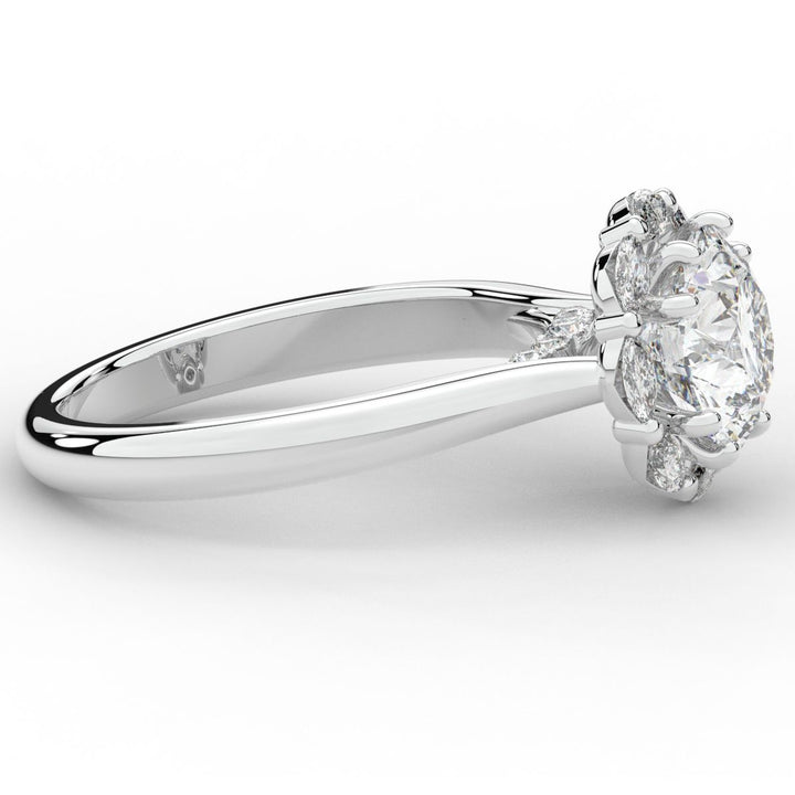 2.40CT.TW ROUND LAB DIAMOND HALO ENGAGEMENT RING