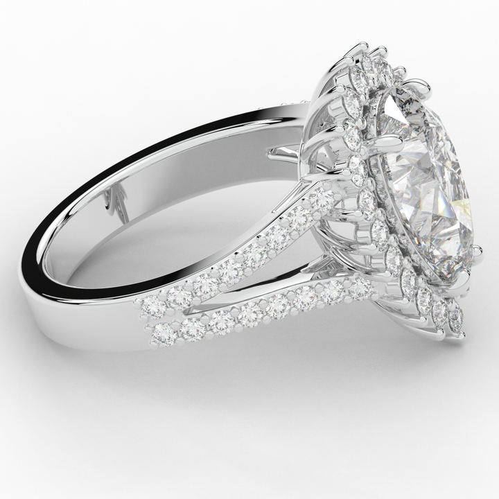 3.60CT.TW ROUND LAB DIAMOND ENGAGEMENT RING