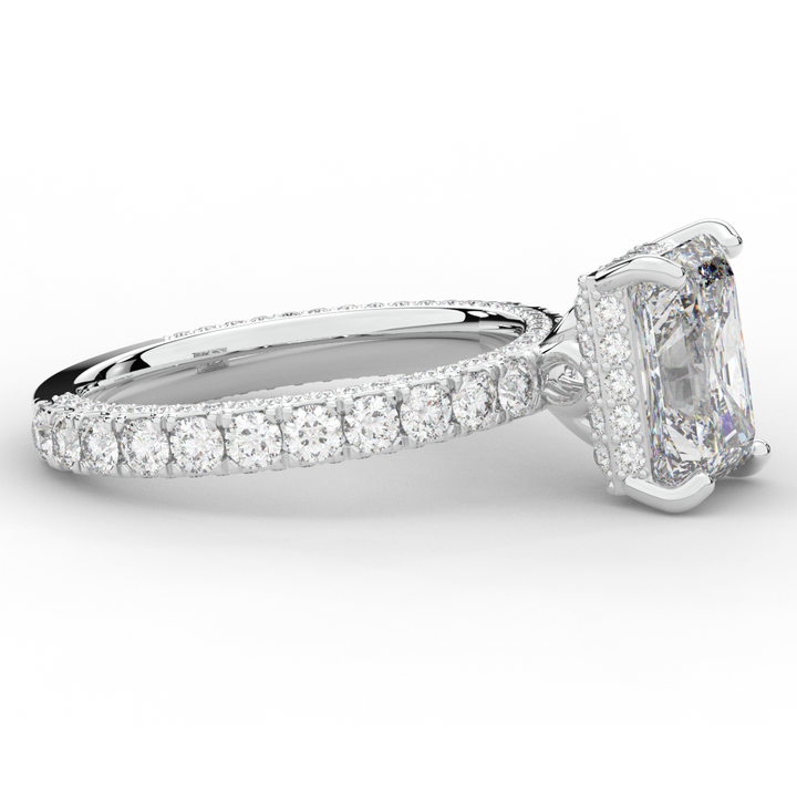 3.00CT.TW RADIANT LAB DIAMOND ENGAGEMENT RING