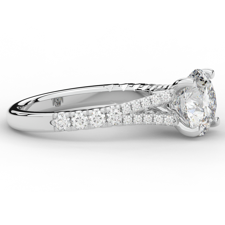 2.45CT.TW ROUND LAB DIAMOND ENGAGEMENT RING