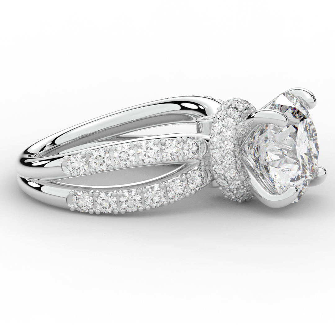 6.25CT.TW ROUND LAB DIAMOND ENGAGEMENT RING