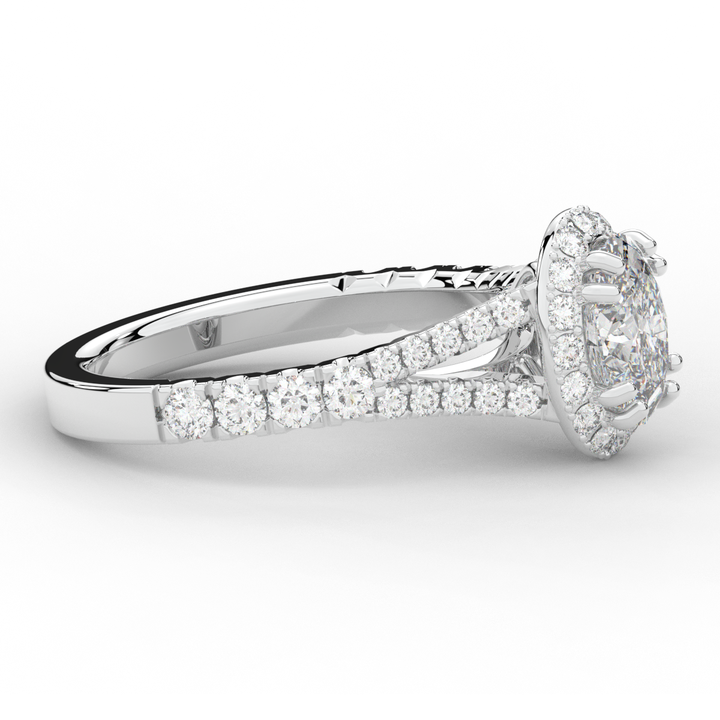 1.60CT.TW OVAL LAB DIAMOND ENGAGEMENT RING