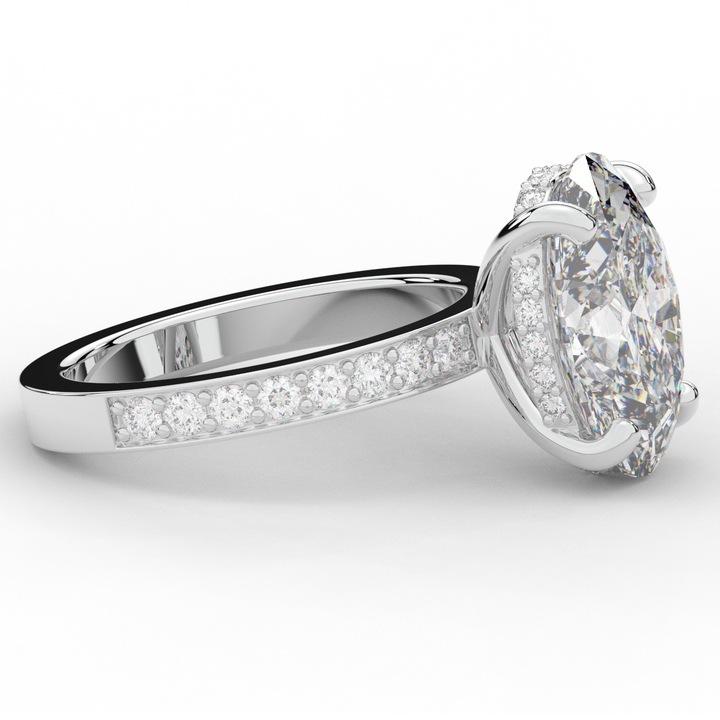 4.30CT.TW OVAL LAB DIAMOND BAND ENGAGEMENT RING