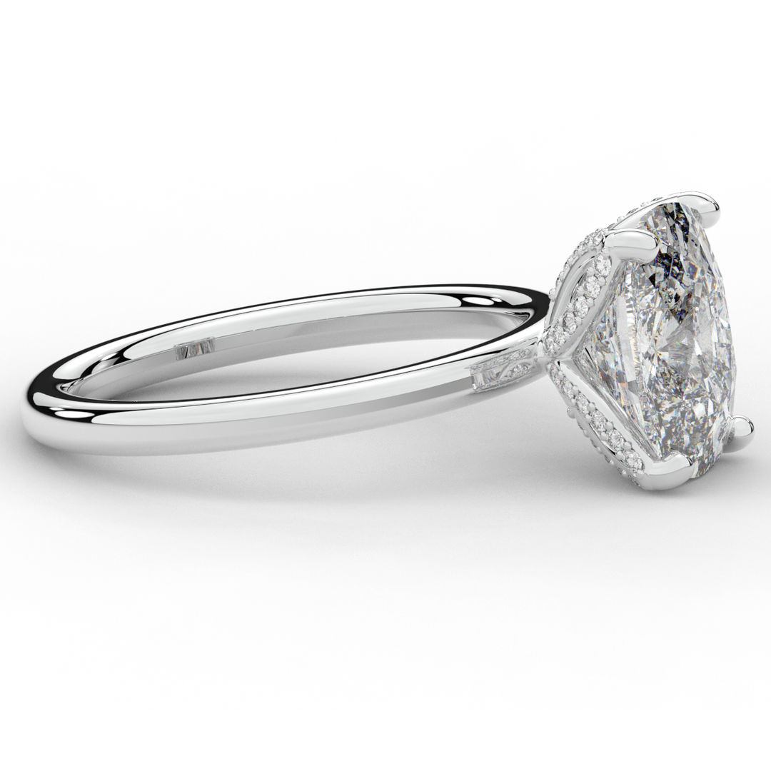 3.10CT.TW CUSHION LAB DIAMOND ENGAGEMENT RING