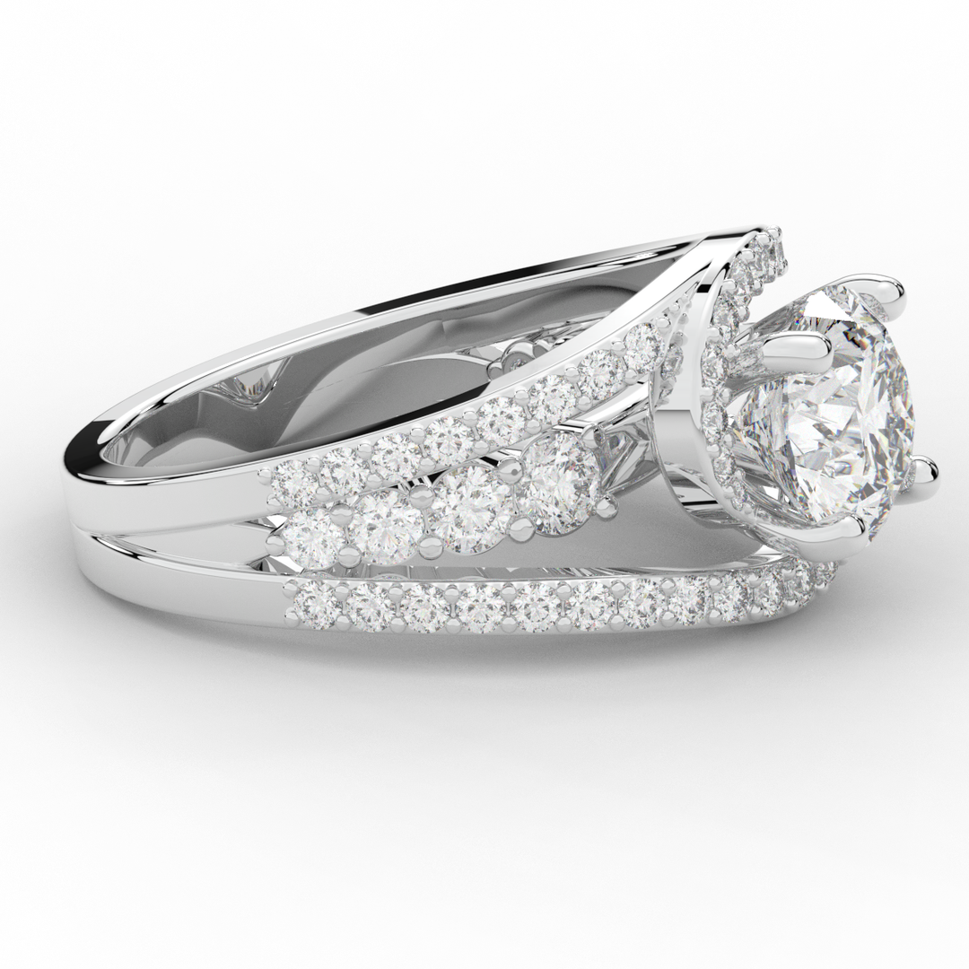 3.30CT.TW ROUND LAB DIAMOND ENGAGEMENT RING