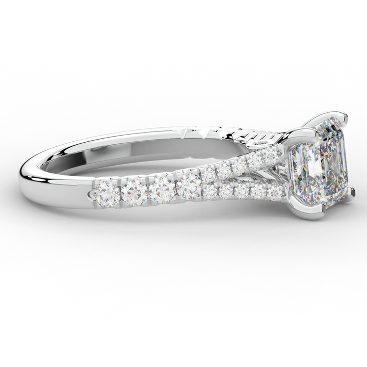 2.45CT.TW ASSCHER LAB DIAMOND ENGAGEMENT RING