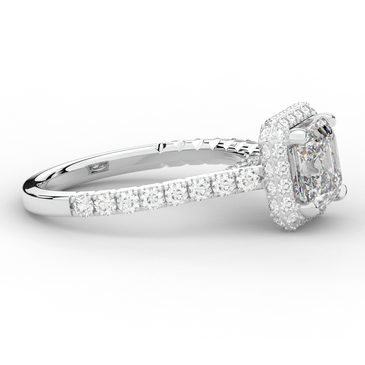 2.75CT.TW ASSCHER LAB DIAMOND HALO ENGAGEMENT RING