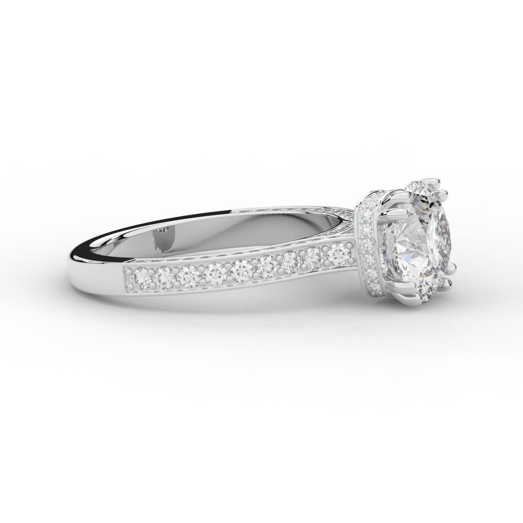 2.60CT.TW ROUND LAB DIAMOND SOLITAIRE ENGAGEMENT RING