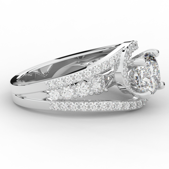 3.30CT.TW CUSHION LAB DIAMOND ENGAGEMENT RING