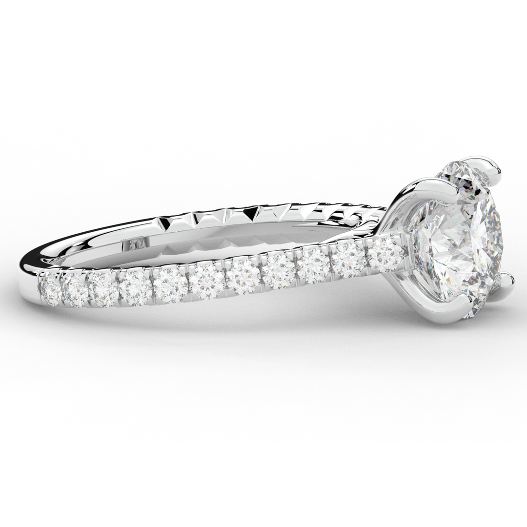 2.40CT.TW ROUND LAB DIAMOND ENGAGEMENT RING