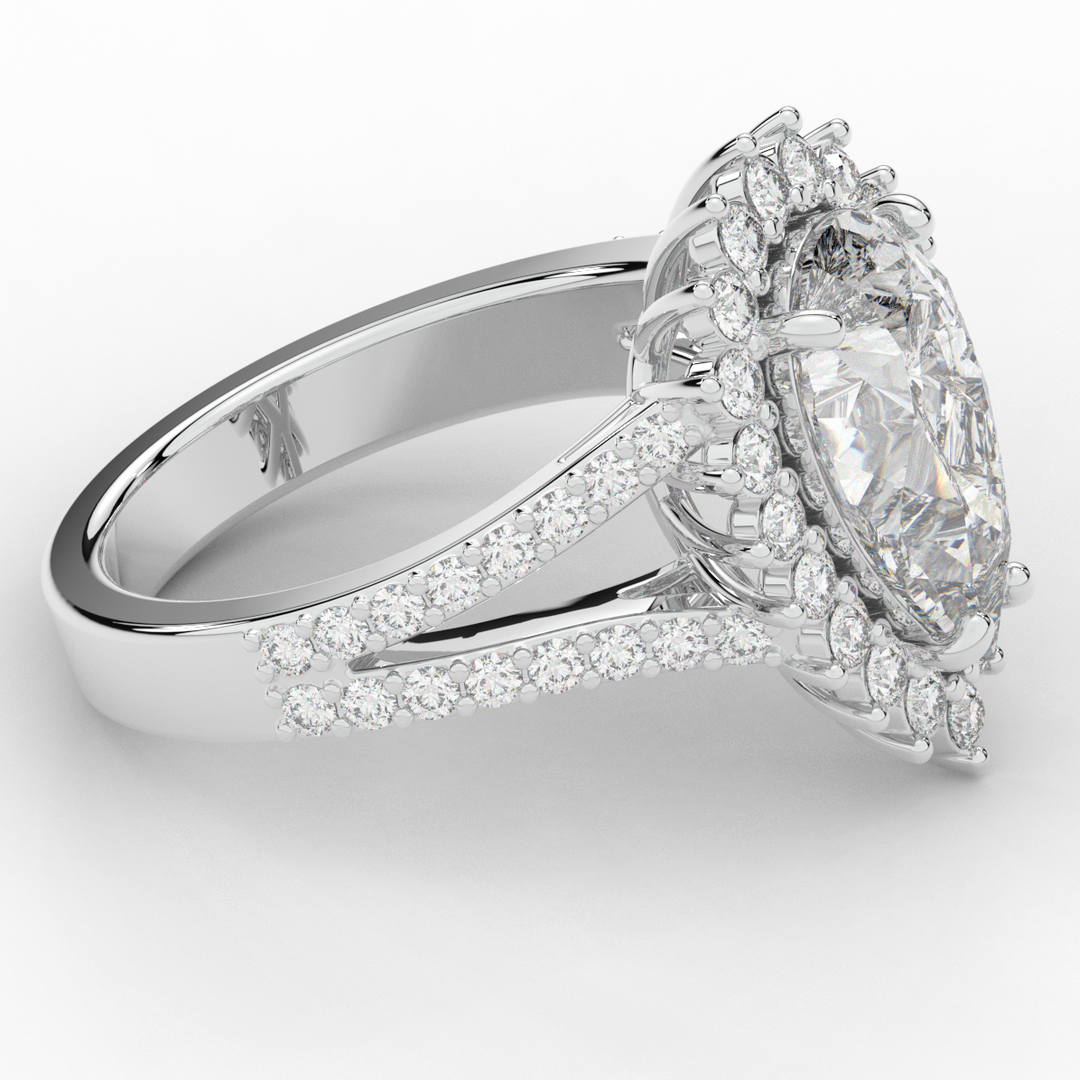 3.60CT.TW ROUND LAB DIAMOND ENGAGEMENT RING