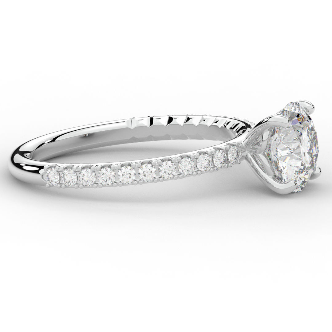 1.75CT.TW ROUND LAB DIAMOND SOLITAIRE ENGAGEMENT RING