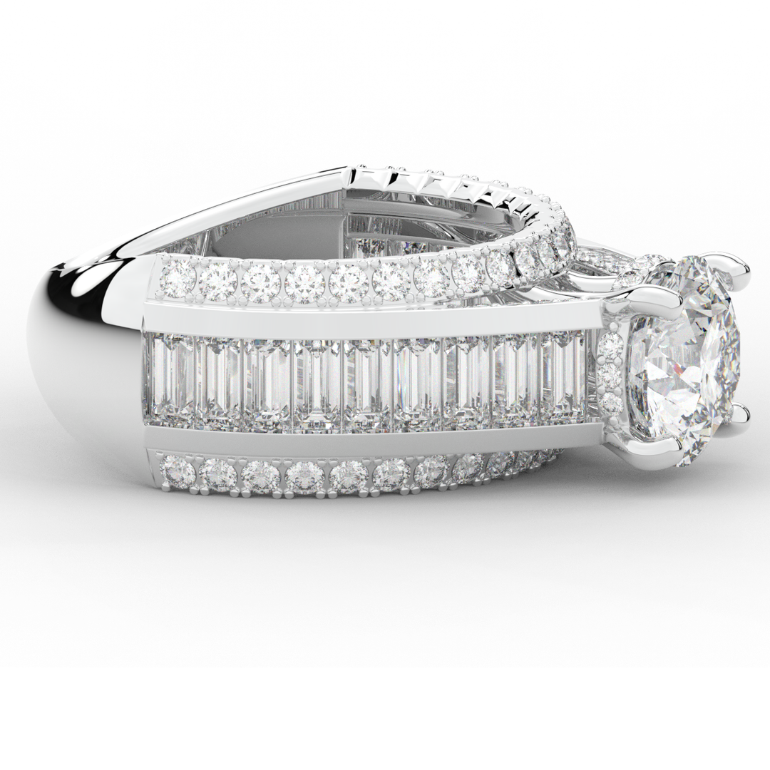 3.15CT.TW ROUND LAB DIAMOND ENGAGEMENT RING