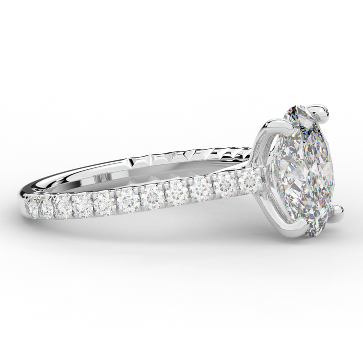 2.40CT.TW OVAL LAB DIAMOND ENGAGEMENT RING