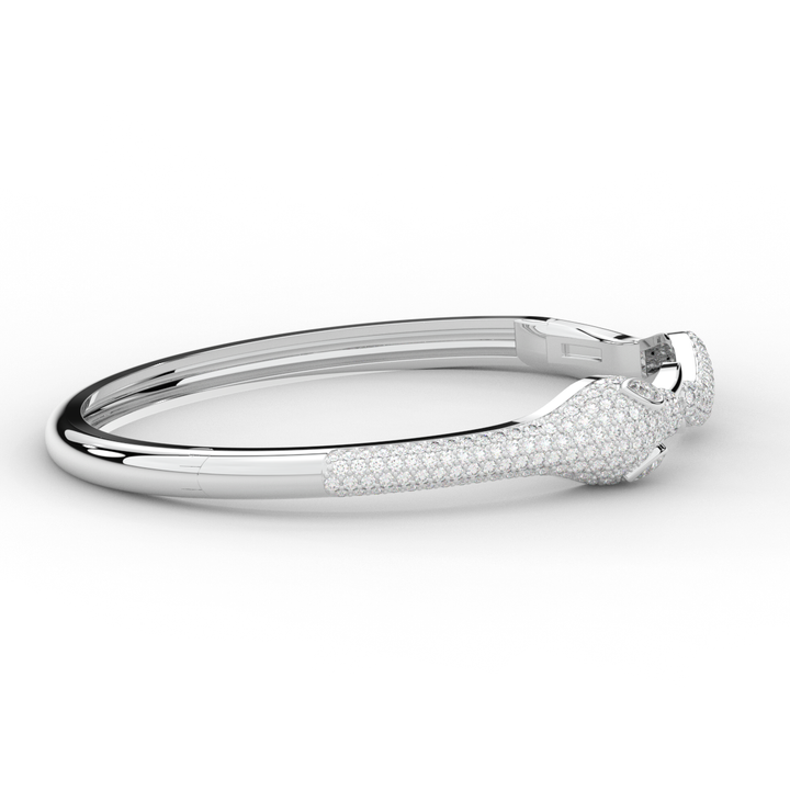 2.00CT.TW ROUND AND PEAR LAB DIAMOND SNAKE BANGLE