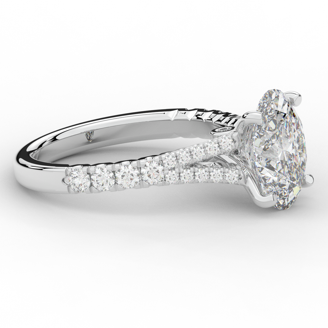 3.45CT.TW OVAL LAB DIAMOND ENGAGEMENT RING