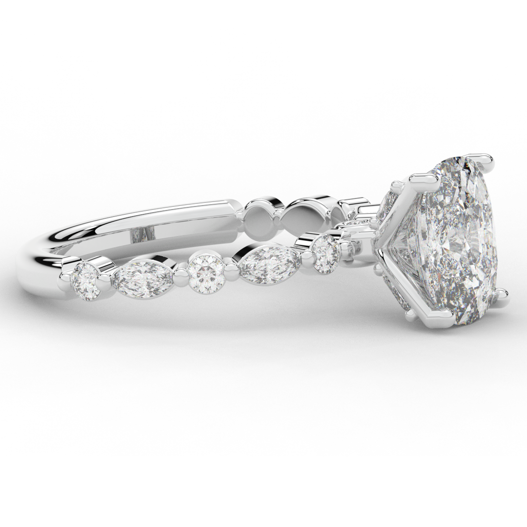 2.60CT.TW CUSHION LAB DIAMOND SOLITAIRE ENGAGEMENT RING