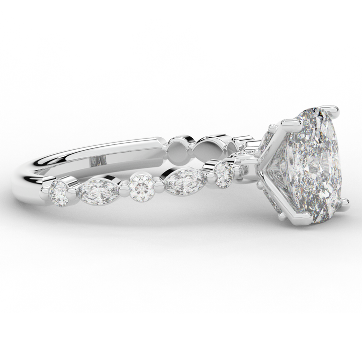 2.60CT.TW CUSHION LAB DIAMOND SOLITAIRE ENGAGEMENT RING