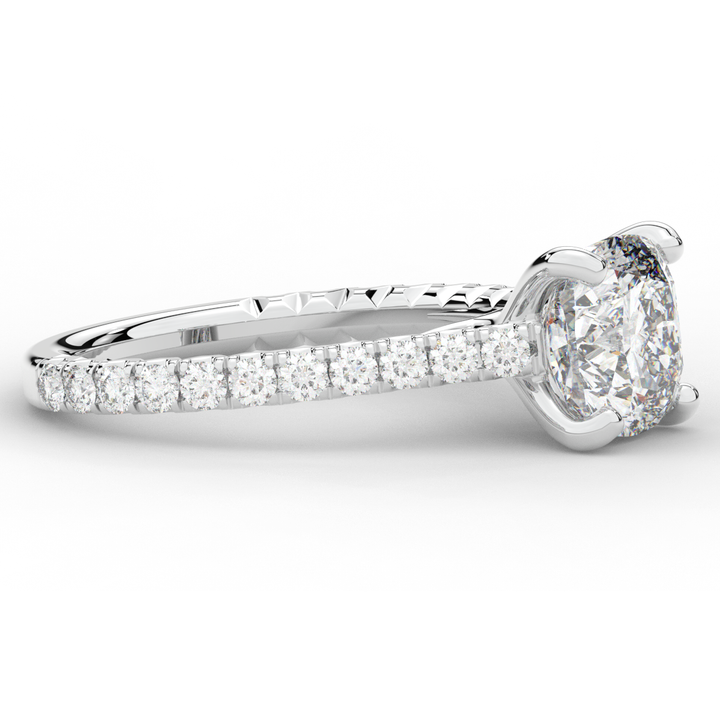 2.40CT.TW CUSHION LAB DIAMOND ENGAGEMENT RING