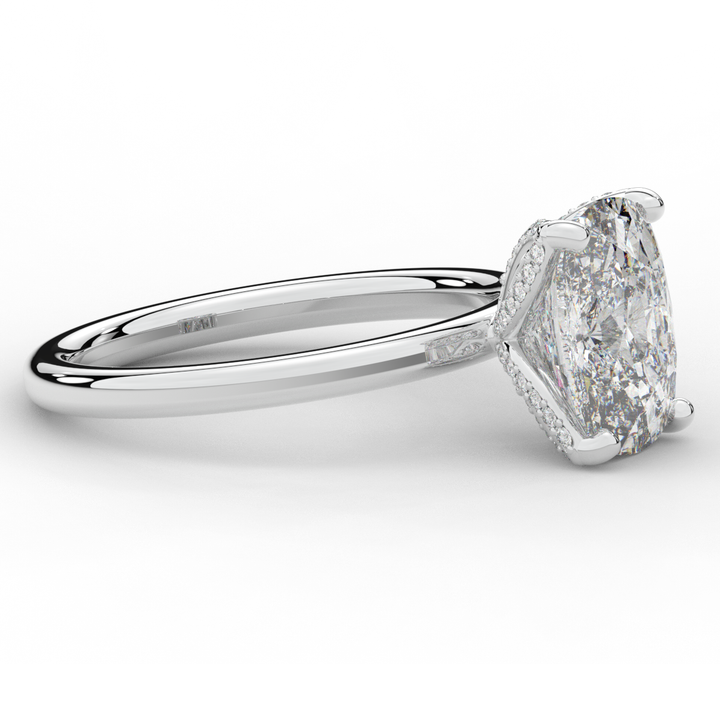 3.10CT.TW CUSHION LAB DIAMOND ENGAGEMENT RING