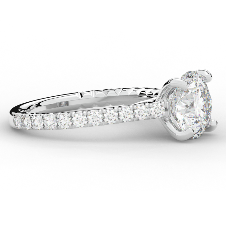 2.40CT.TW ROUND LAB DIAMOND ENGAGEMENT RING