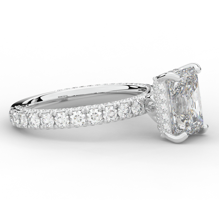 3.00CT.TW RADIANT LAB DIAMOND ENGAGEMENT RING