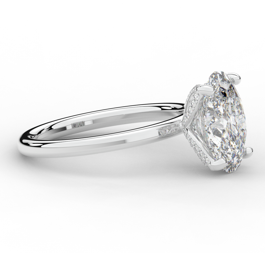 3.10CT.TW OVAL LAB DIAMOND ENGAGEMENT RING