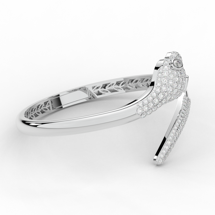 3.75CT.TW ROUND AND PEAR LAB DIAMOND SNAKE BANGLE