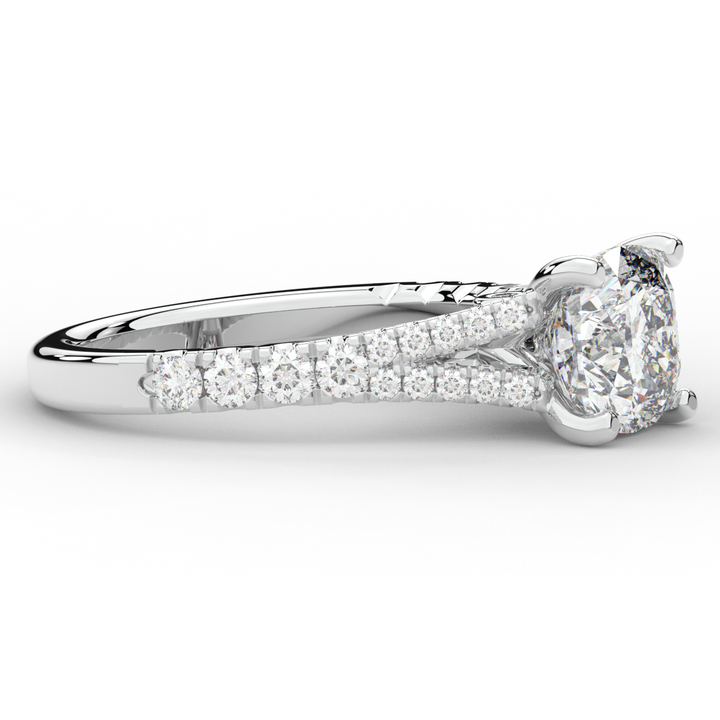 2.45CT.TW CUSHION LAB DIAMOND ENGAGEMENT RING