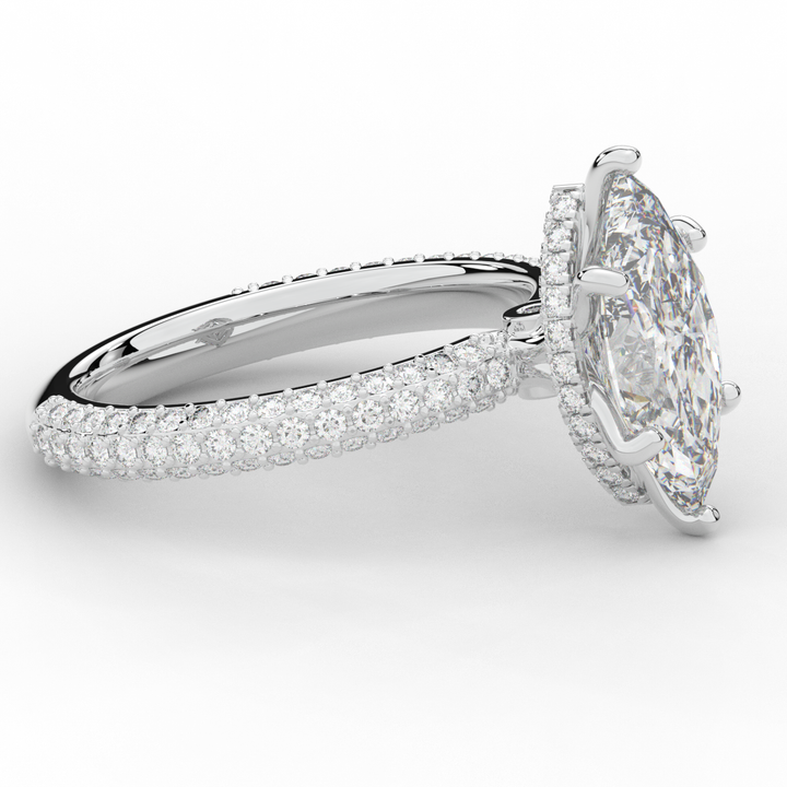 2.60CT.TW MARQUISE LAB DIAMOND ENGAGEMENT RING