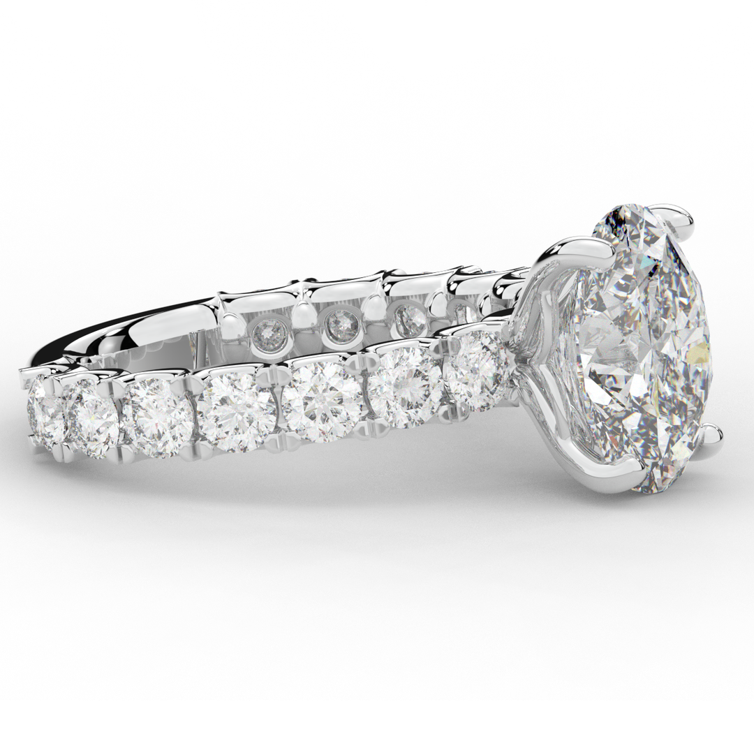 4.35CT.TW OVAL LAB DIAMOND ENGAGEMENT RING