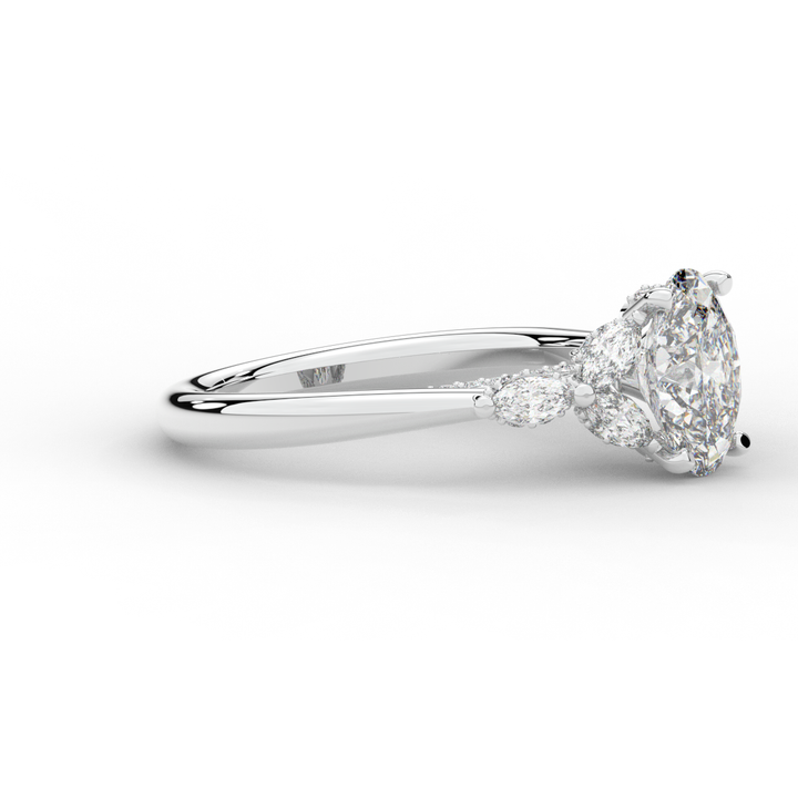 2.00CT.TW OVAL LAB DIAMOND ENGAGEMENT RING