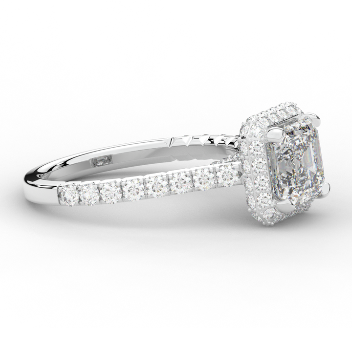 2.75CT.TW ASSCHER LAB DIAMOND HALO ENGAGEMENT RING