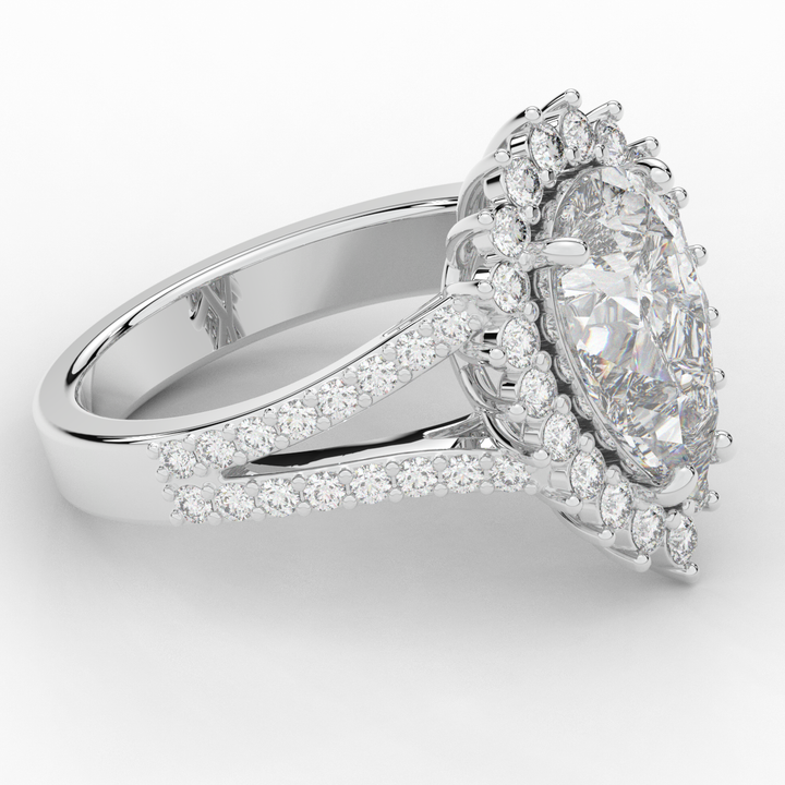 3.60CT.TW ROUND LAB DIAMOND ENGAGEMENT RING